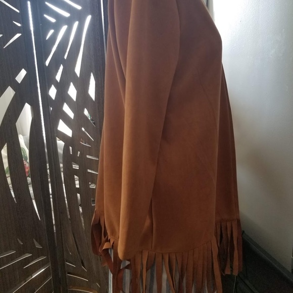 Leather Fringe Jacket, Shrug or Fashion Accent - Picture 2 of 6